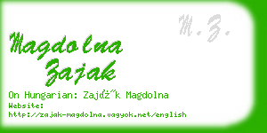 magdolna zajak business card